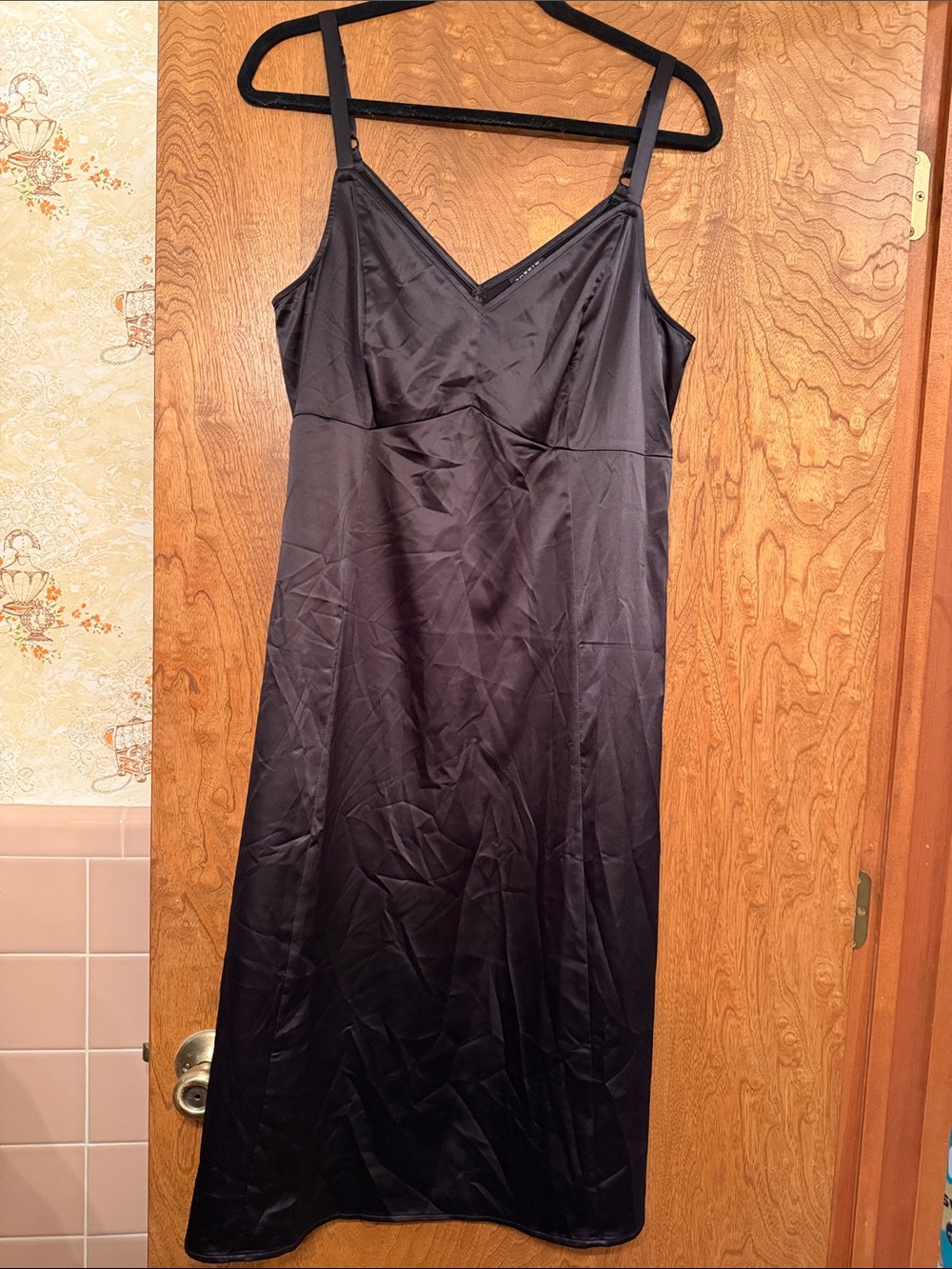 NWT torrid Black Satin Slip dress with Adjustable Straps